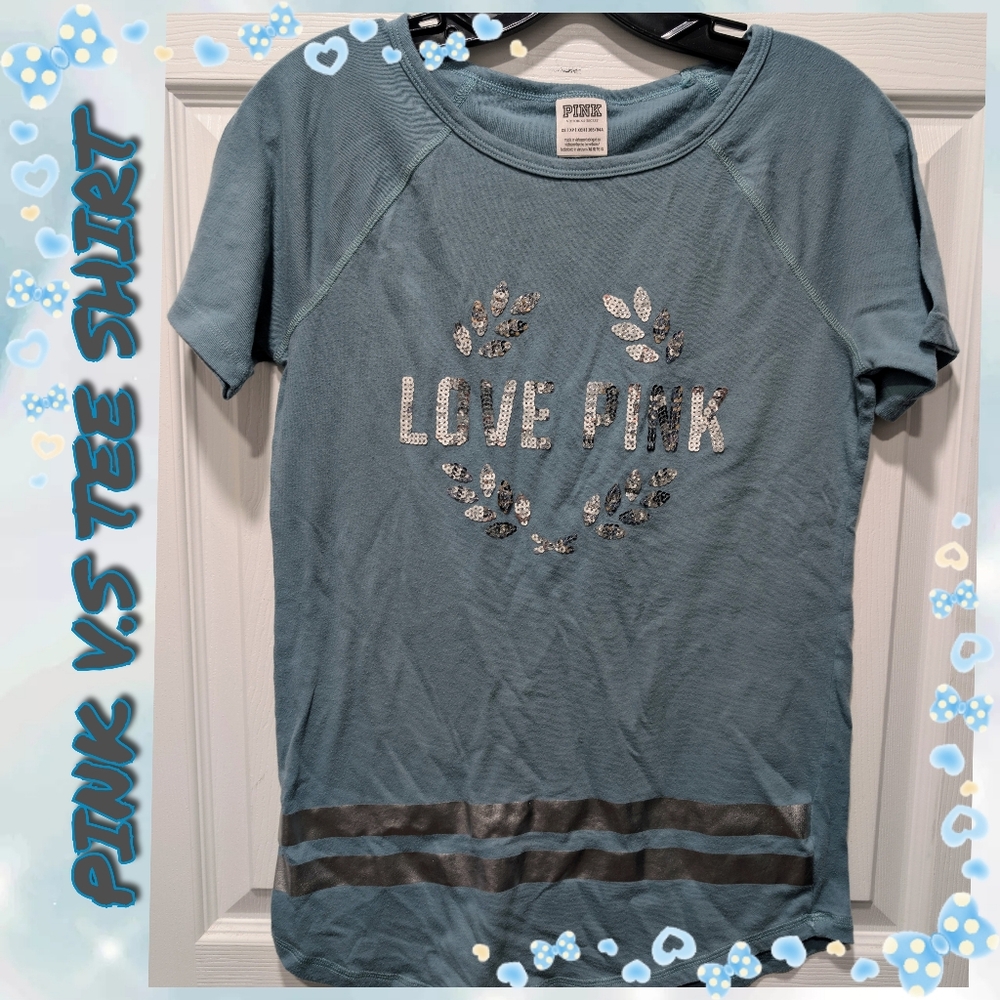 PINK Victoria's Secret Teal Tee